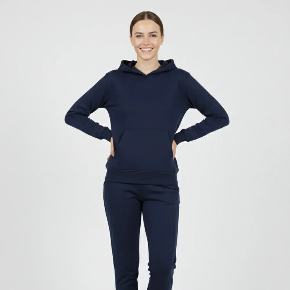 Lacivert Oversize Sweat Eşofman Alt Üst Takım
